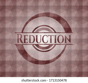 Reduction red seamless geometric emblem. 