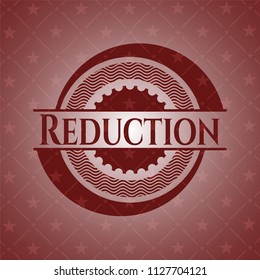Reduction retro red emblem