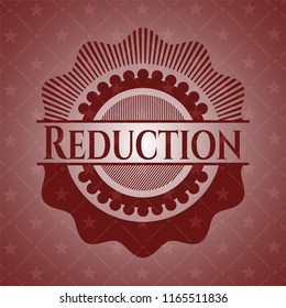 Reduction retro red emblem