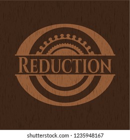 Reduction retro style wooden emblem