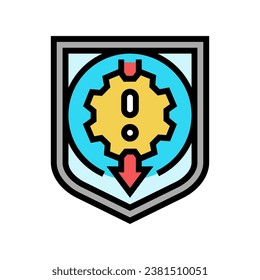 reduction risk color icon vector. reduction risk sign. isolated symbol illustration