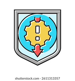 reduction risk color icon vector. reduction risk sign. isolated symbol illustration