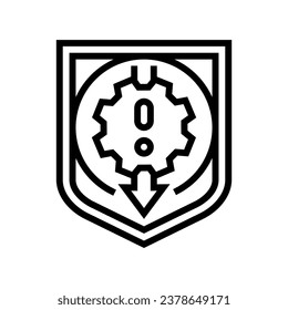 reduction risk line icon vector. reduction risk sign. isolated contour symbol black illustration