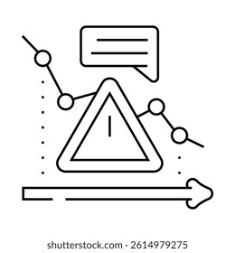 reduction risk line icon vector. reduction risk sign. isolated contour symbol black illustration