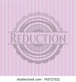 Reduction vintage pink emblem