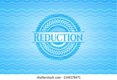 Reduction water concept badge.