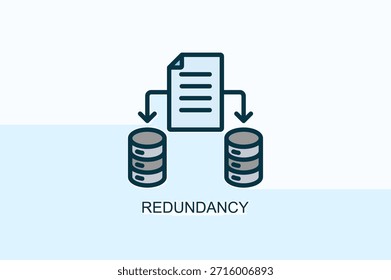 Icono De Redundancia O Ilustración vectorial Aislada De Logotipo