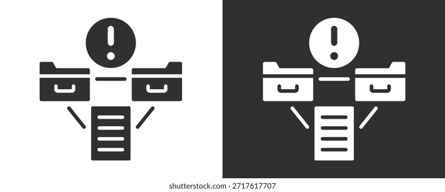 Conjunto De Iconos De Redundancia Colección De Vector Aislada En Blanco Y Negro
