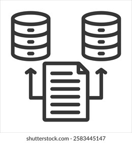 Redundancy Outline Icon Vector Illustration