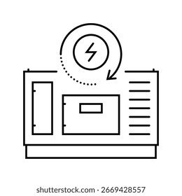 redundant power supply data center line icon vector. redundant power supply data center sign. isolated contour symbol black illustration