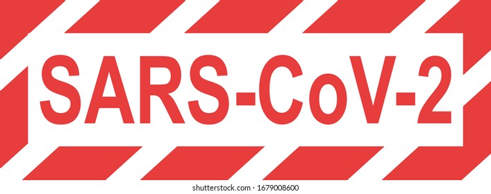Redwarning tape vector design for Sars-cov-2 isolation.  Coronavirus contamination concept