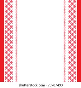 red-white background with a traditional ornament
