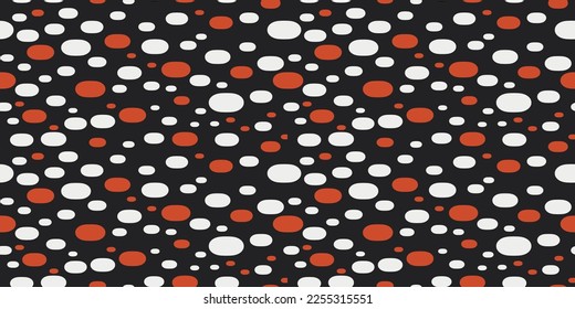 Red-white elongated pebbles. Vector print for interior and seamless backgrounds, wallpaper, fabric, decor.