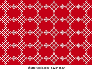 Red&white ethnic pattern
Slavic national background
Christmas texture