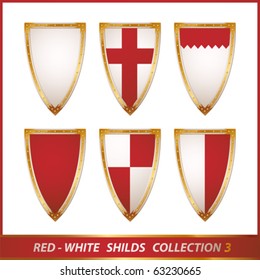 red-white shields collection, illustration