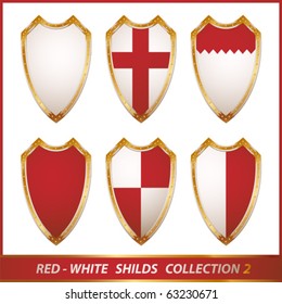 red-white shields collection, illustration