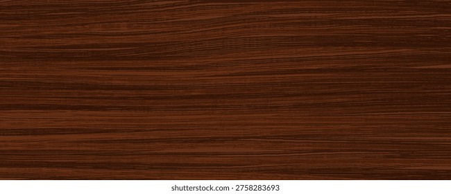 Redwood texture with horizontal veins. Dark mahogany wood background. Dried planks. Painted wooden swatch for laminate. Wood grain