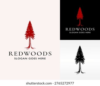 redwoods logo design vector illustration