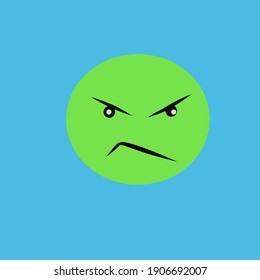 A red,yellow and green emoticons with fried chicken icon