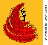 red-yellow image of flamenco dancer