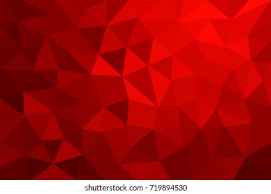 Red-yellow polygonal mosaic background for Your design. Vector illustration.