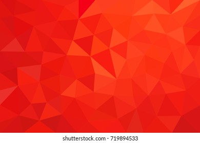 Red-yellow polygonal mosaic background for Your design. Vector illustration.