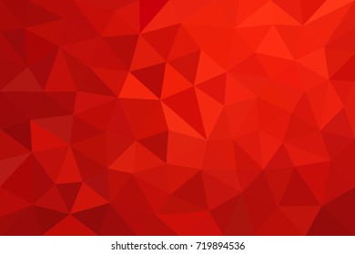 Red-yellow polygonal mosaic background for Your design. Vector illustration.