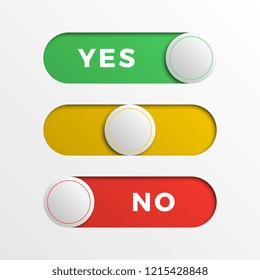 Premium Vector  Yes and no button set.