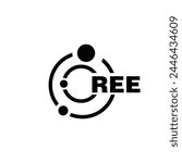 REE letter logo design on white background. REE logo. REE creative initials letter Monogram logo icon concept. REE letter design