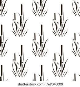 Reed Background wallpaper, seamless. Silhouette