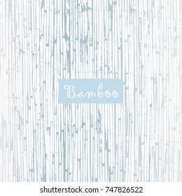 Reed Bamboo Patina Texture in pastel blue color and white. Trendy rustic background for wallpaper, wrapping paper, textile, invitation cards, posters, home decor, blog, birthday. Vector