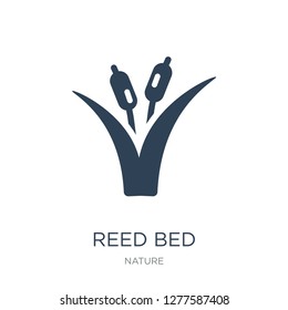 reed bed icon vector on white background, reed bed trendy filled icons from Nature collection, reed bed vector illustration