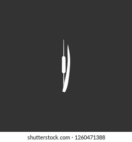 reed icon vector. reed sign on black background. reed icon for web and app
