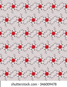 reed roses seamless background