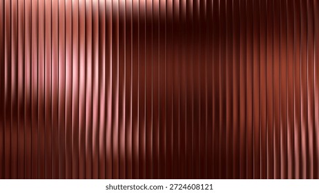 Gradiente de fundo vermelho com bronze marrom de vidro e abstrato sobreposição bg. Efeito de textura dourada com padrão de textura com nervuras e metal de morfismo fractal. Cor da linha reed com vidro 3d claro.
