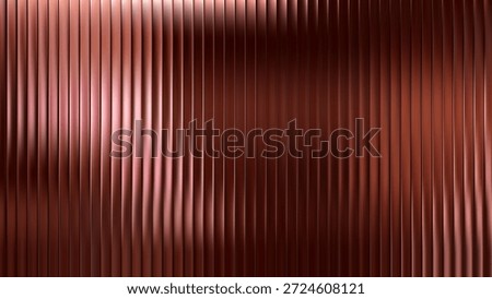 Reeded background gradient with glass brown bronze and bg overlay abstract. Gold texture effect with ribbed textur pattern and fractal morphism metal. Line color reeded with light 3d glass.