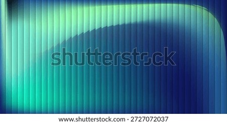 Reeded glass banner concept. Vector illustration with ripple glass texture effect. Futuristic vibrant ribbed banner. Modern colourful gradient background with glass displacement effect.