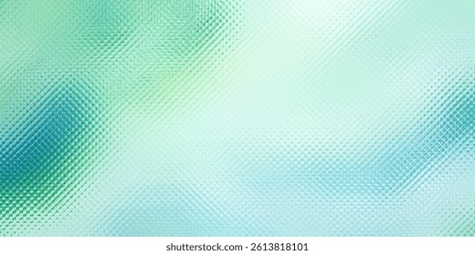 Reeded glass with blurred sky blue background. Refraction texture acrylic ribbed bath separation wall. Frozen ice premium packaging foil overlay. Wavy vertical line stripes pastel polycarbonate panel