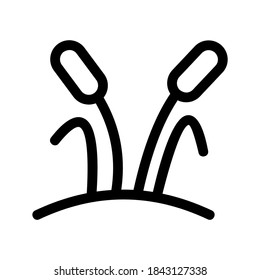 Reeds icon or logo isolated sign symbol vector illustration - high quality black style vector icons
