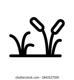 Reeds icon or logo isolated sign symbol vector illustration - high quality black style vector icons
