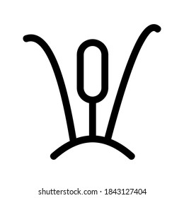 Reeds icon or logo isolated sign symbol vector illustration - high quality black style vector icons
