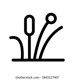 Reeds icon or logo isolated sign symbol vector illustration - high quality black style vector icons
