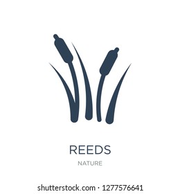 reeds icon vector on white background, reeds trendy filled icons from Nature collection, reeds vector illustration
