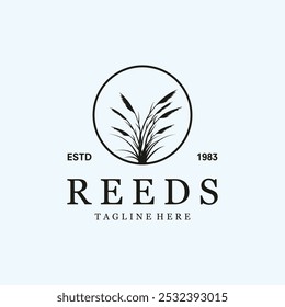 reeds logo design template vector illustration