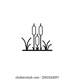 Reeds plank outline icon in isolated on background. symbol for your web site design logo, app, Reeds plank outline icon Vector illustration.