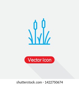 Reeds Plant Icon Vector Illustration Eps10