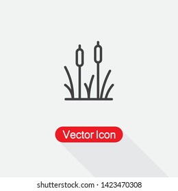Reeds Plant Icon Vector Illustration Eps10
