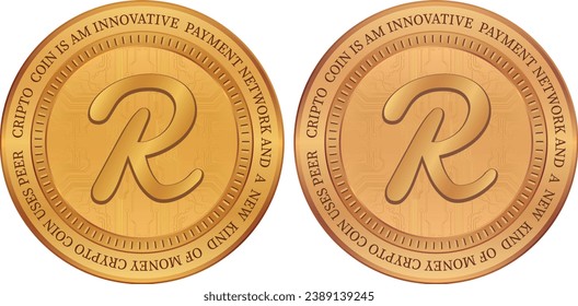 reef coin vector illustrations. 3d illustration