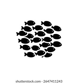 Reef Fish Swimming in Group with Ocean Background and Movement