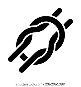 Reef Knot Vector Glyph Symbol für private und kommerzielle Nutzung.
